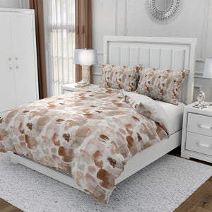 Brown Watercolor Abstract Bedding