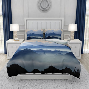 Mountainscape Blue Bedding