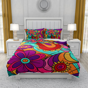 Truly Hippie Floral Comforter OR Duvet Cover Set