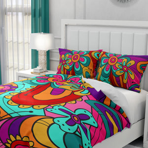 Truly Hippie Floral Comforter OR Duvet Cover Set
