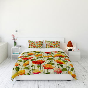 Poppy Floral Comforter or Duvet Cover