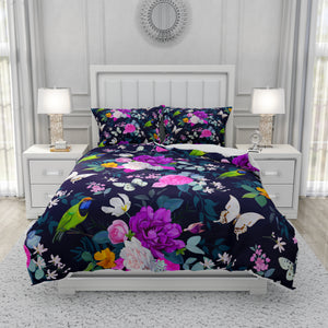 Floral Bedding Set Cheerful Rose Comforter or Duvet Cover