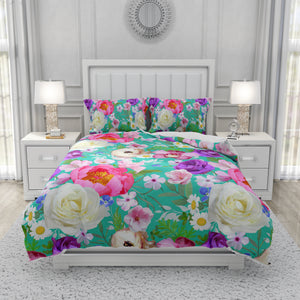 Rose Passion Floral Bedding Set Comforter or Duvet Cover