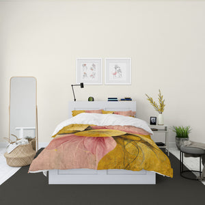 Boho Mellow Floral Bedding Comforter or Duvet Cover