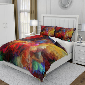 Exploding Color Abstract Bedding Comforter or Duvet Cover