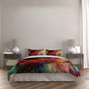 Exploding Color Abstract Bedding Comforter or Duvet Cover