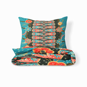 Turquoise Boho Pattern Bedding Comforter or Duvet Cover