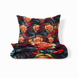 Cabin Roses Comforter OR Duvet Cover Set Romantic Vintage Floral Pattern