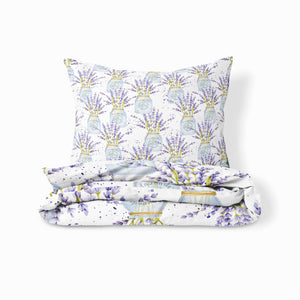 Botanical Lavender Comforter OR Duvet Cover Set Country Floral Bedding