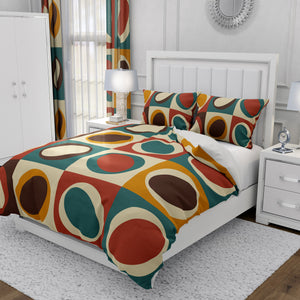 Ovals Mid Century Modern Comforter OR Duvet Cover Set