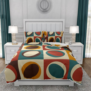 Ovals Mid Century Modern Comforter OR Duvet Cover Set