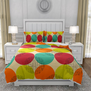 Colorful Mid Century Modern Comforter OR Duvet Cover Set