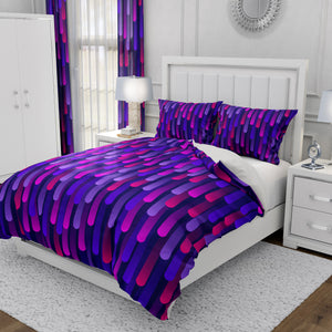 Falling Rain Purple Comforter OR Duvet Cover Set
