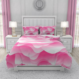 Pink Waves Comforter OR Duvet Cover Set