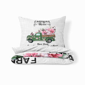 Old Truck Flower Truck Bedding Set Comforter or Duvet Cover Set