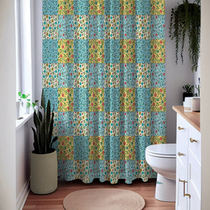 Cottage Core Floral Patchwork Shower Curtain