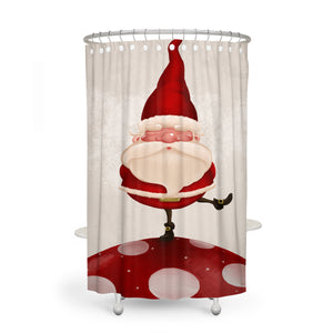 Santa Whimsy Shower Curtain Christmas Bathroom Decor