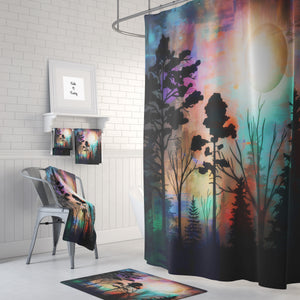 Forest Sunset Shower Curtain