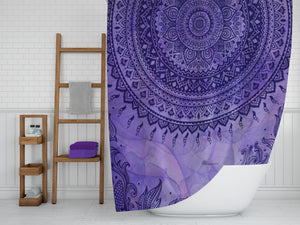  Purple Gypsy Boho Shower Curtain by Folk N Funky 