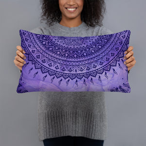 Purple Tie Dye Throw Pillow