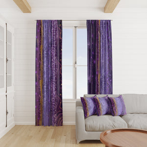 Purple Gypsy Boho Window Curtains
