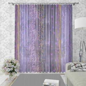 Purple Gypsy Boho Window Curtains