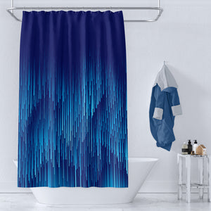 Blue Rain Shower Curtain Bathroom Decor