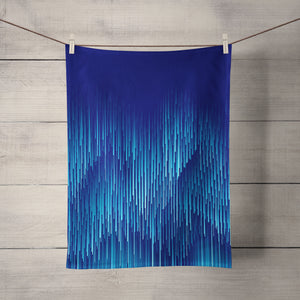 Blue Rain Shower Curtain Bathroom Decor
