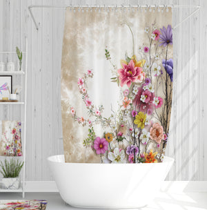 Watercolor Wildflower Bathroom Decor