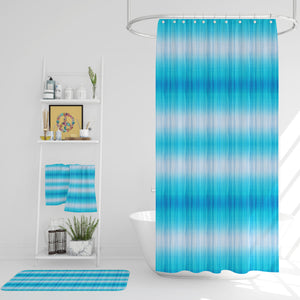 Gradient Blue Tie Dye Shower Curtain