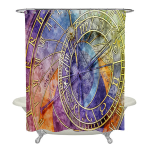 Watercolor Industrial Shower Curtain