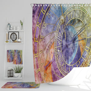 Watercolor Industrial Shower Curtain