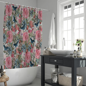 Precious Pink Floral Shower Curtain