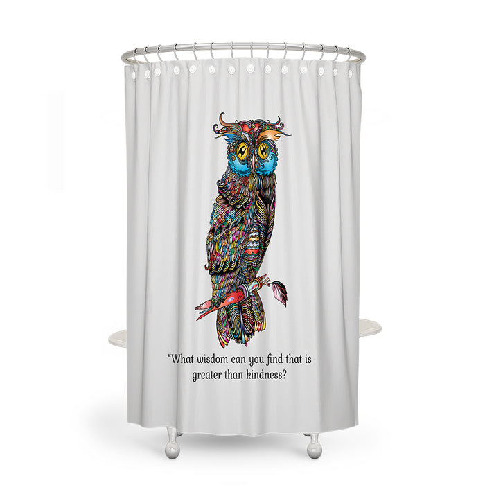 Kindness Shower Curtain Wise Owl