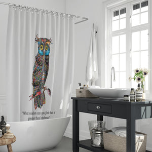 Kindness Shower Curtain Wise Owl