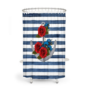 Nautical Rose Shower Curtain