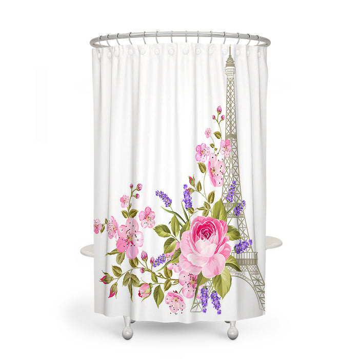 Paris Floral Shower Curtain