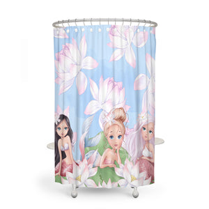Sweet Mermaids Shower Curtain Bathroom Decor