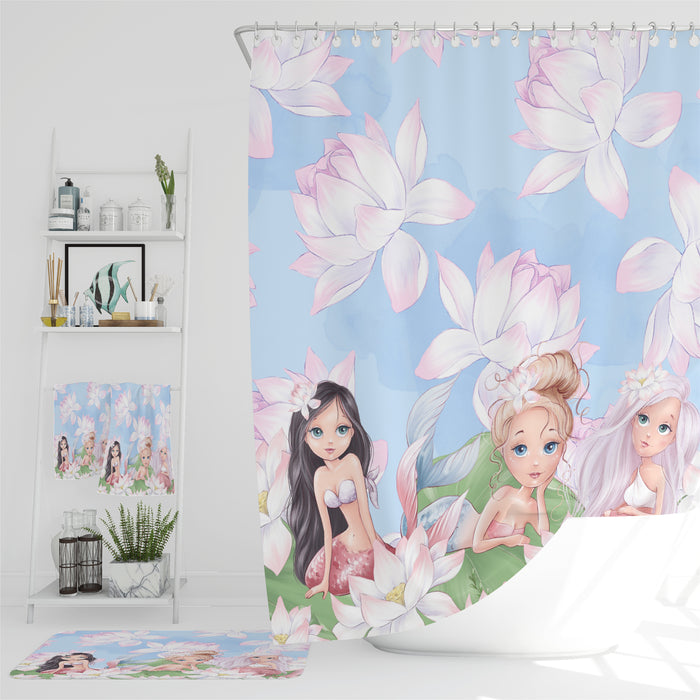 Sweet Mermaids Shower Curtain Bathroom Decor