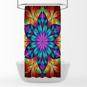 Fractal Mandala Bathroom Decor Shower Curtain