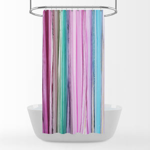 Pink Boho Watercolor Bathroom Decor Shower Curtain