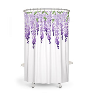 Wisteria Draping Floral Shower Curtain Optional Towels Mat
