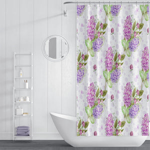 Spring Lilac Floral Shower Curtain