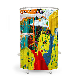 Maximalist Oil Abstract Shower Curtain