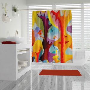 Max Forest Abstract Shower Curtain