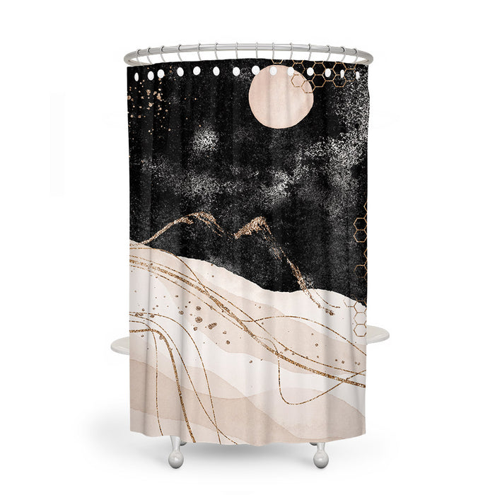 Modern Watercolor Abstract Shower Curtain