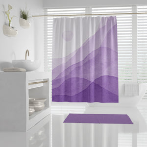 Purple Watercolor Abstract Shower Curtain