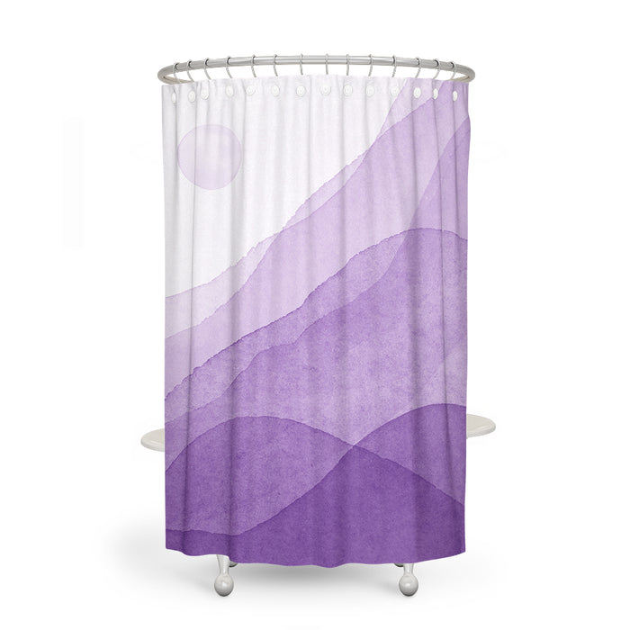 Purple Watercolor Abstract Shower Curtain