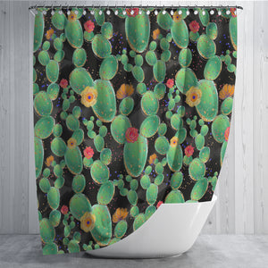 Cactus Shower Curtain Bathroom Decor