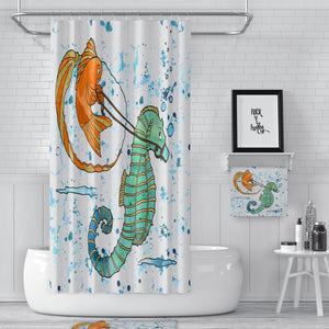 Thanks For The Ride, Seahorse Shower Curtain 